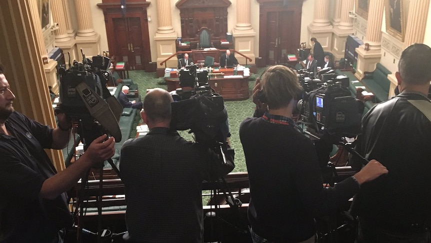 TV cameras at SA Parliament