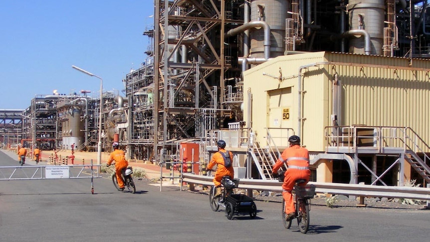 Cycling to work at the Karratha Gas Plant