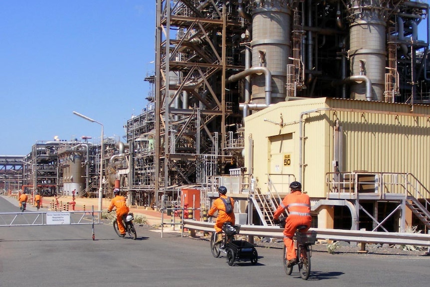 Cycling to work at the Karratha Gas Plant