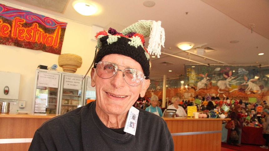 It's ten years in a row for beanie volunteer Dave Straw