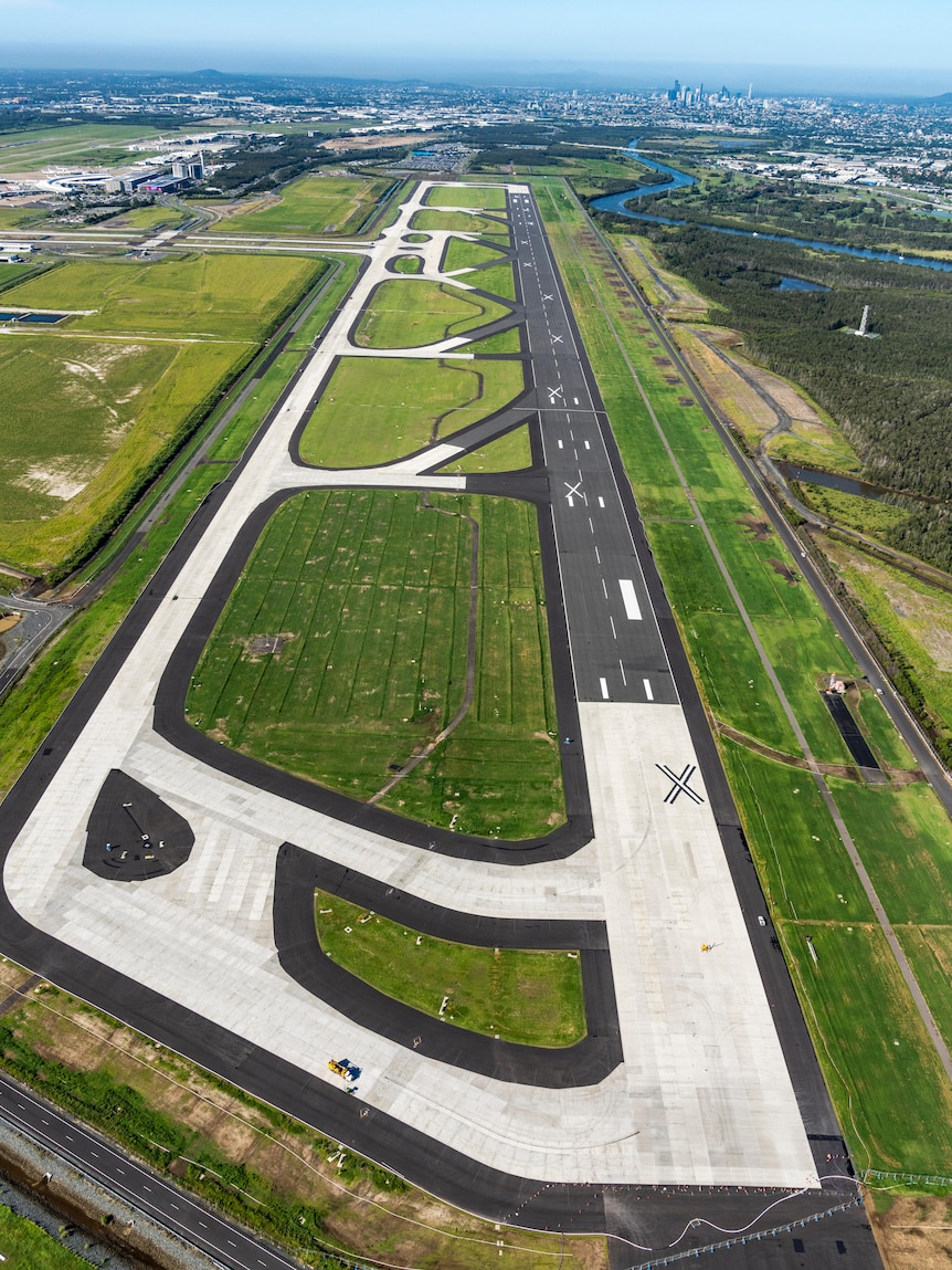 An airport runway.