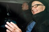 Rupert Murdoch arrives in London.