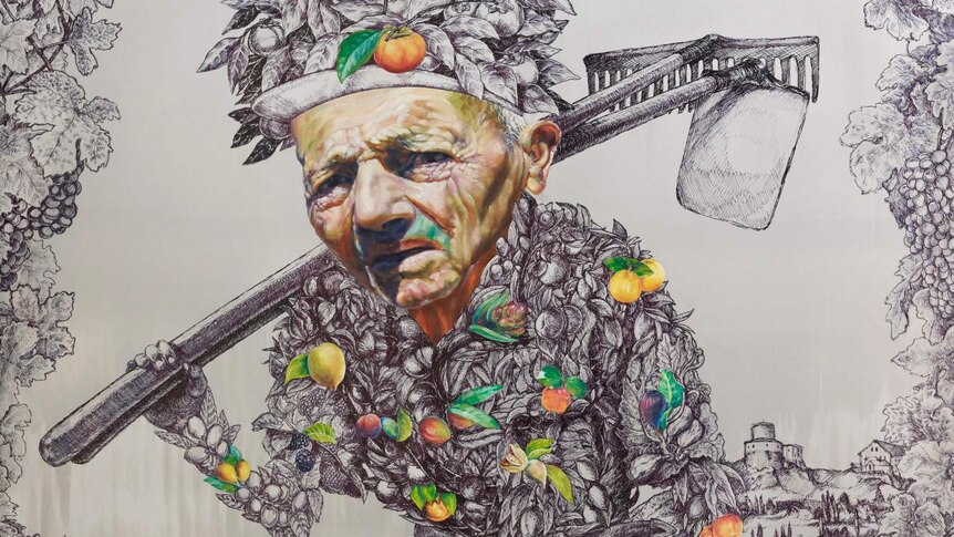 Habit de jardinier: Carlo Pagoda's entry in the Archibald Prize 2013.