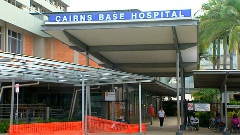 About 50 workers in Cairns, including occupational therapists, pharmacists and social workers, walked off the job this afternoon.