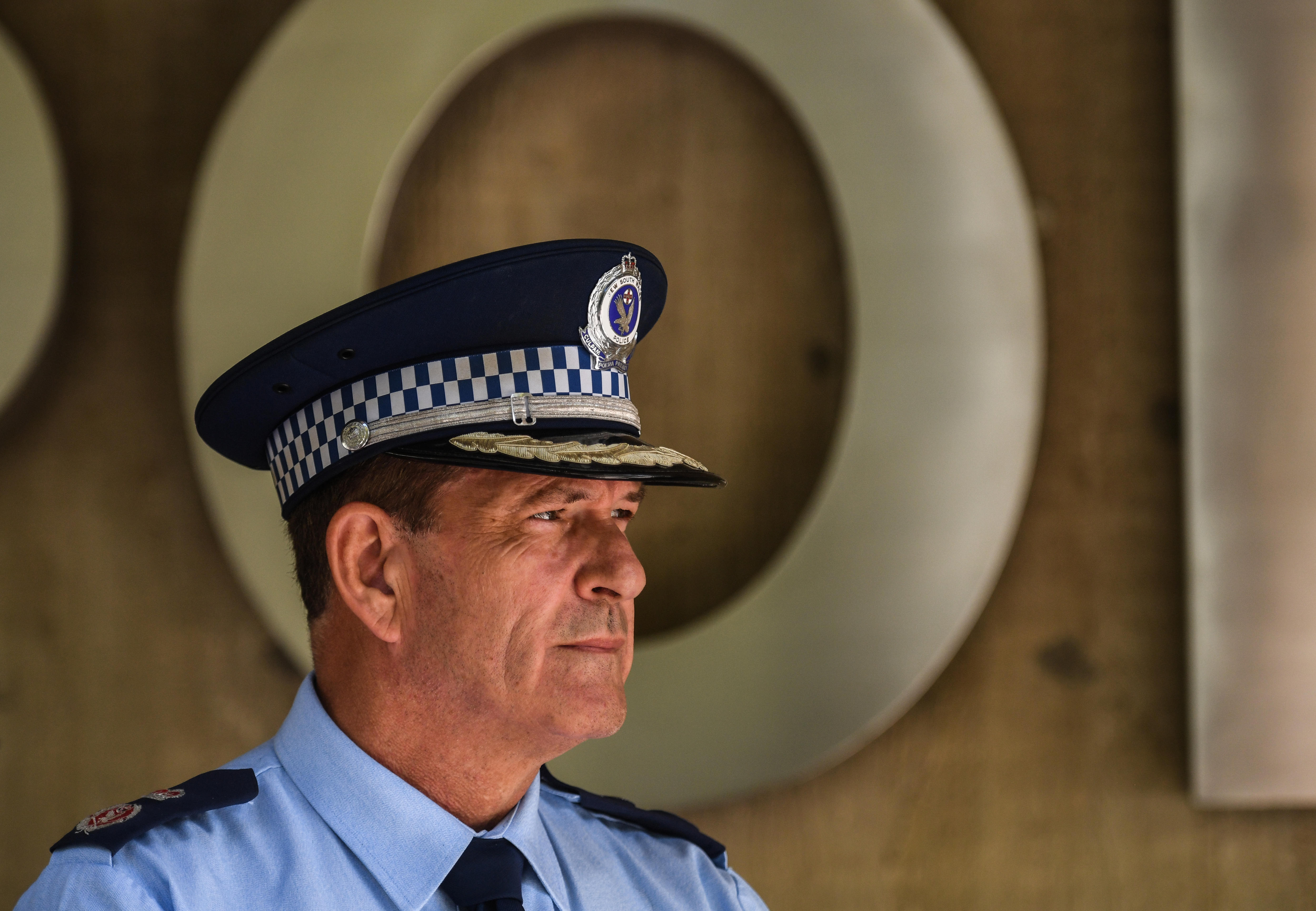 NSW Police Deputy Commissioner Dave Hudson looks on at a press conference.