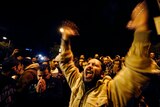 A man reacts to the Port Said stadium riots