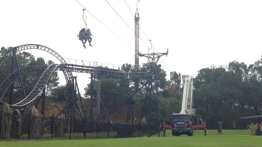 People trapped on chairlift at Adventure World