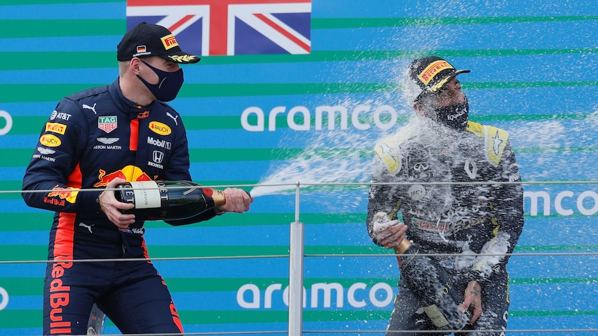 Ricciardo on how he forgot shoey on podium, does it later; tattoo