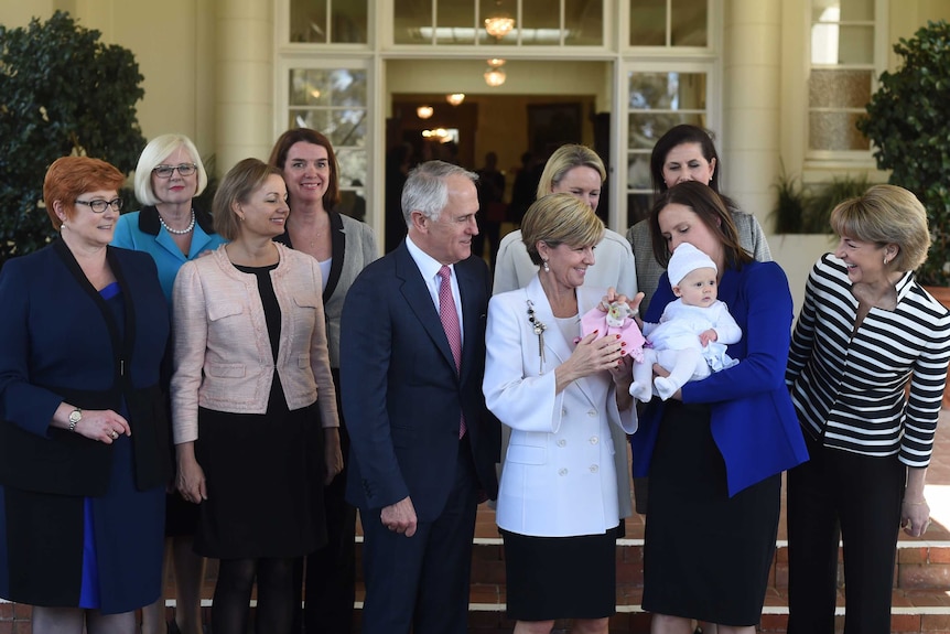 Cabinet members and baby Olivia