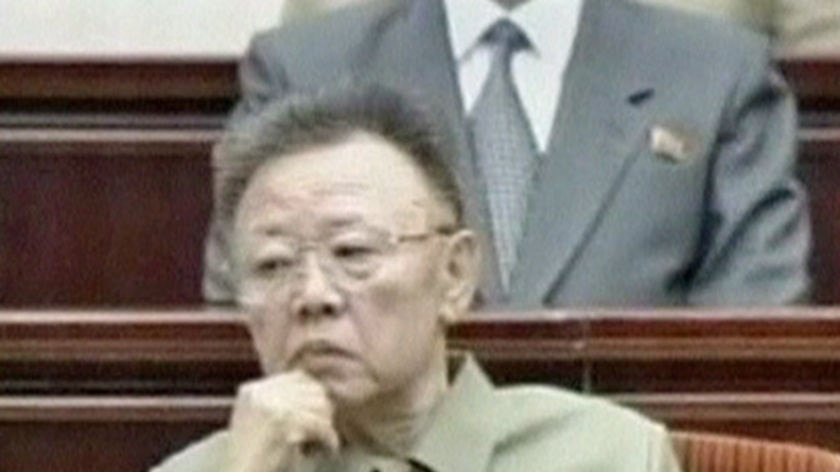 TV still of North Korean leader Kim Jong-il