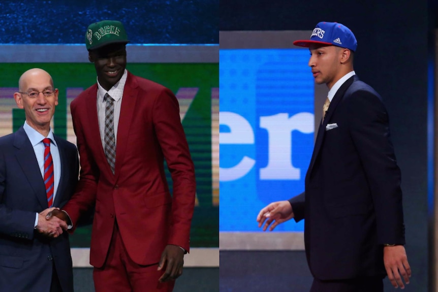 Composite image of Thon Maker and Ben Simmons