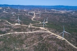 aerial of wind farm