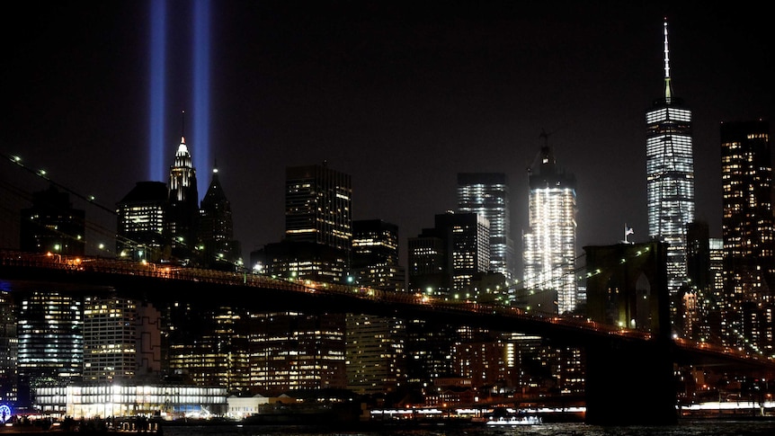 The Tribute in Light memorial for September 11