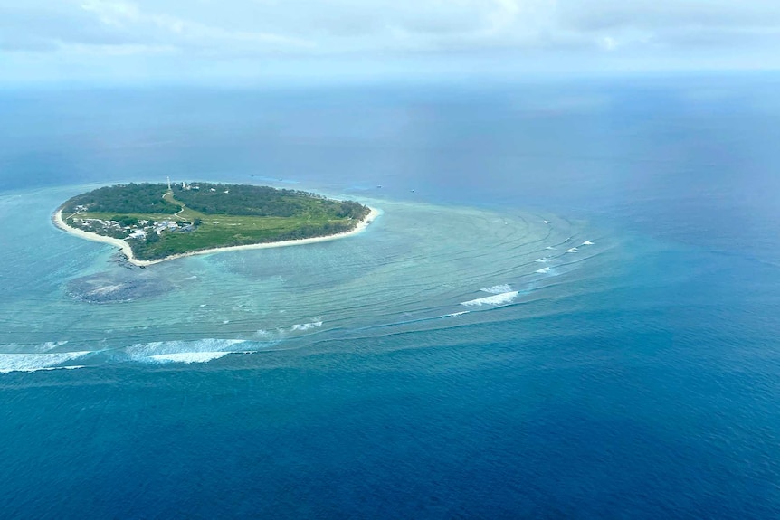 A small coral island.