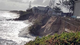 A badly eroded stretch of coastline