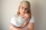 Ash Webb with her second son, born after IVF treatment