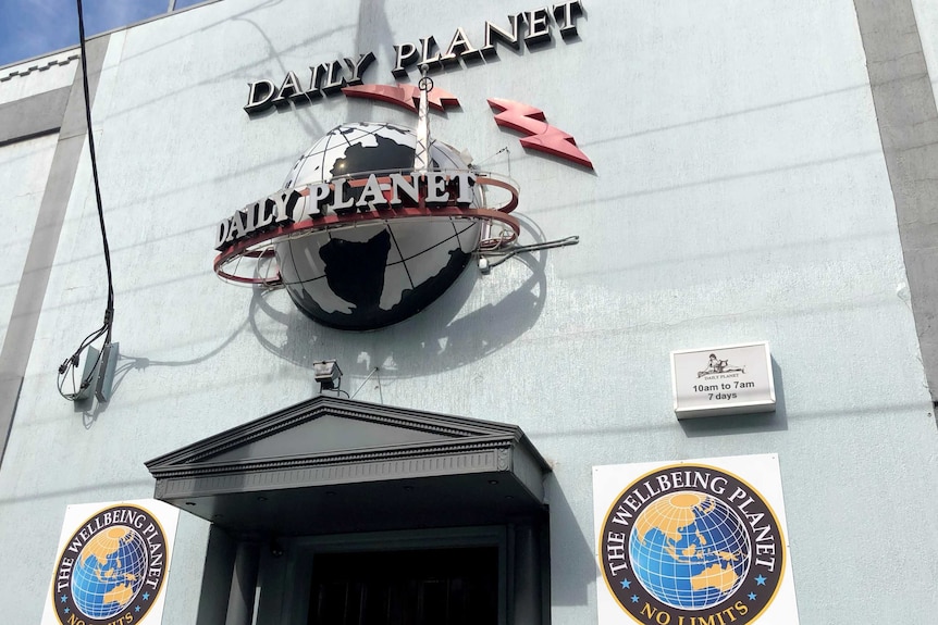The exterior of the Daily Planet brothel building, which has been rebranded as The Wellbeing Planet.
