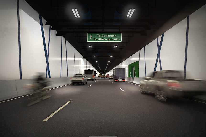 An artists impression of the North South Corridor tunnel