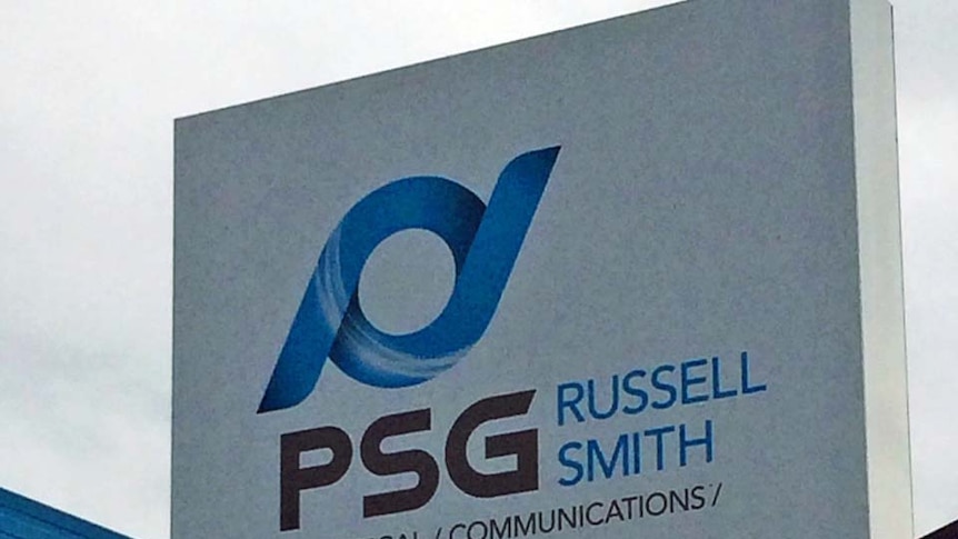 PSG Russell Smith Electrical sign in Launceston, Tasmania.