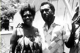 A black and white image of Bonita and Eddie Mabo