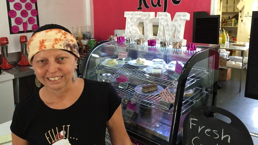 Kim Pointon at Kim's Kafe in Monto, Queensland.