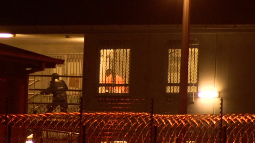 Armed officers responded to the riot at Risdon Prison