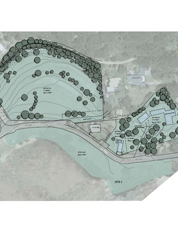Existing site plan at Boat Harbour resort development site.