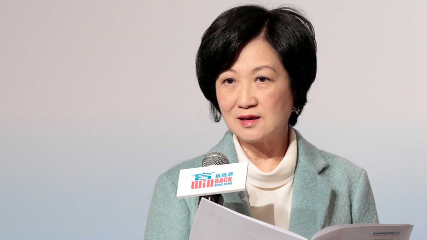 Legislator and former security secretary Regina Ip