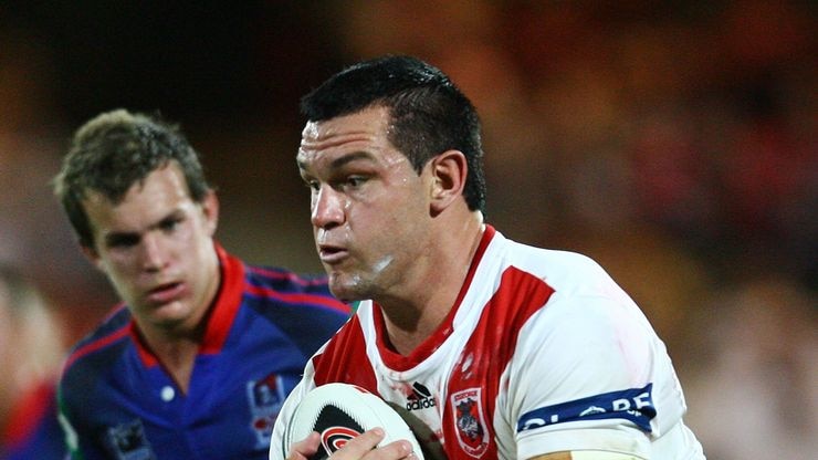 Jason Ryles of the Dragons in action during the round two NRL match between the St George Illawarra