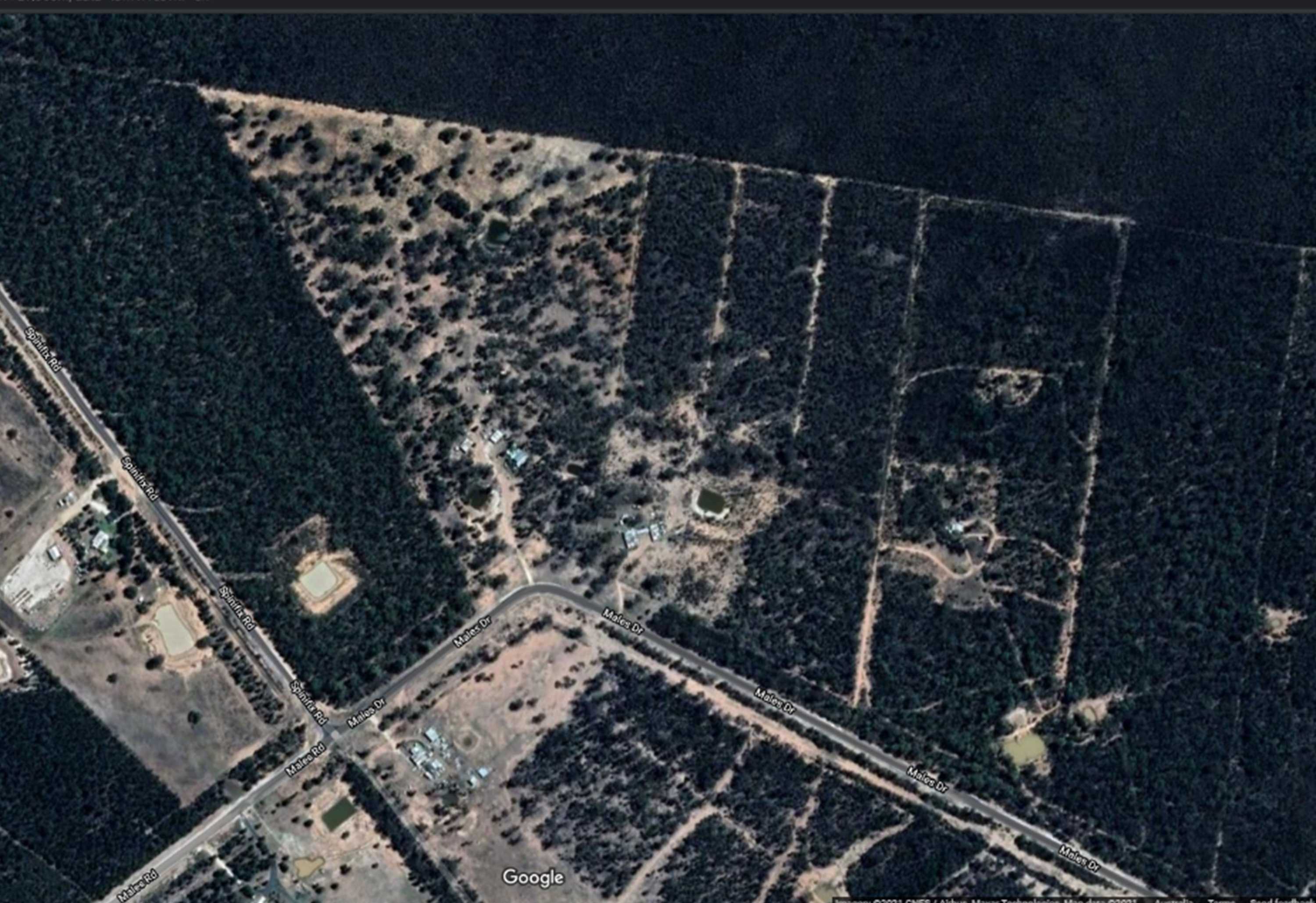 Google map image of where a toddler went missing on Males Road at Tara.