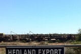 The stockyards at Port Hedland with sign on gate saying Hedland Export depot, quarantine area, no en