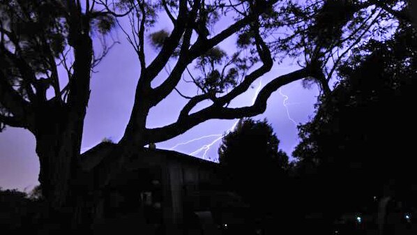 There were flashes of lightning across Perth