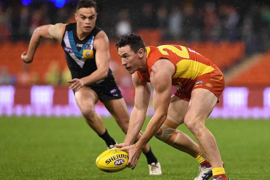 Danny Stanley picks up the ball for the Suns