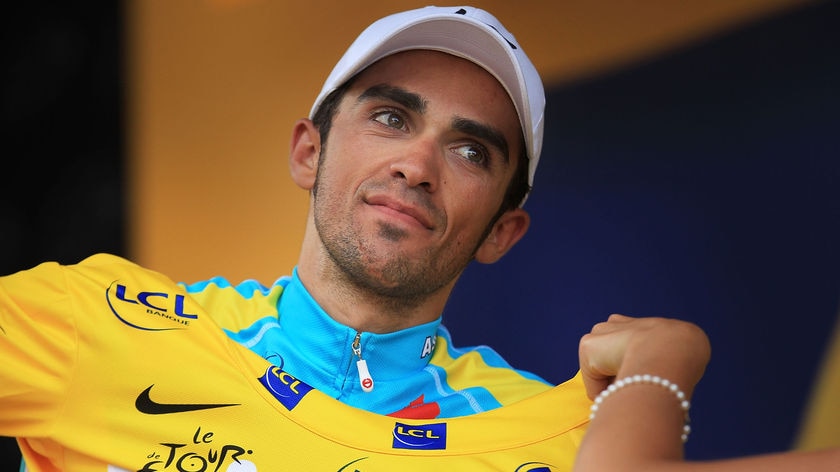 Doping disgrace ... Alberto Contador during the 2010 Tour de France (Getty Images: Spencer Platt)