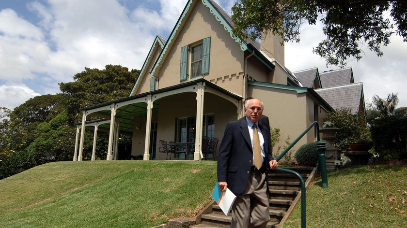 John Howard at Kirribilli House in Sydney: Jon Stanhope says the PM needs a new official residence in Canberra