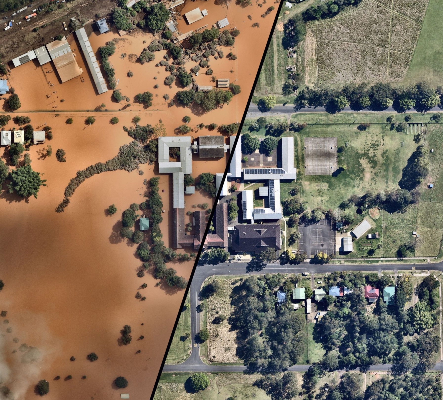 From Gympie to Grafton, see the floods devastation from the air