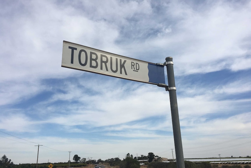 The sign for Tobruk Road