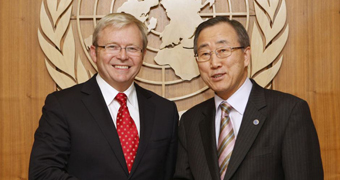 Rudd and ban ki-moon