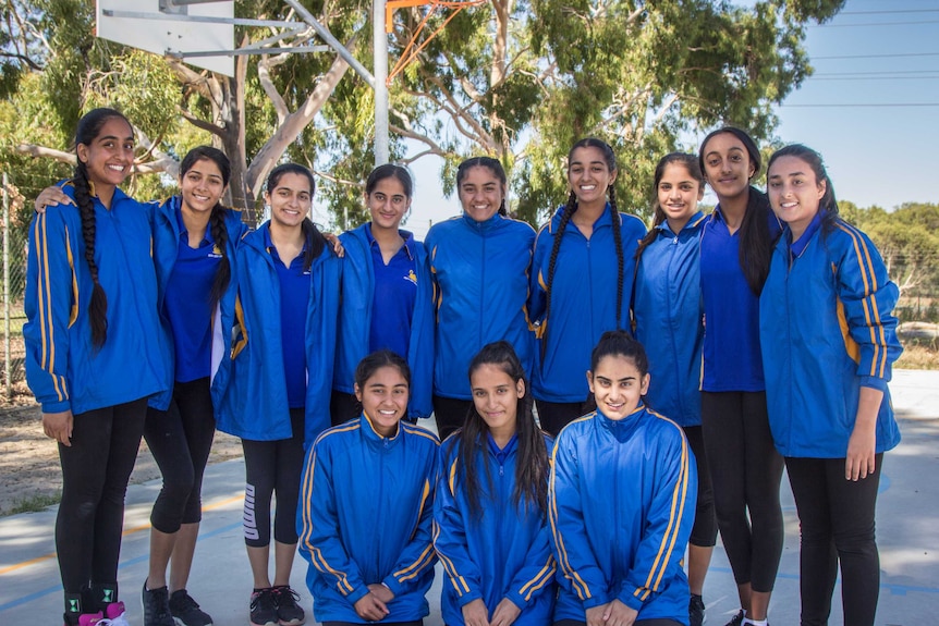 The Sikh Swans junior netball team