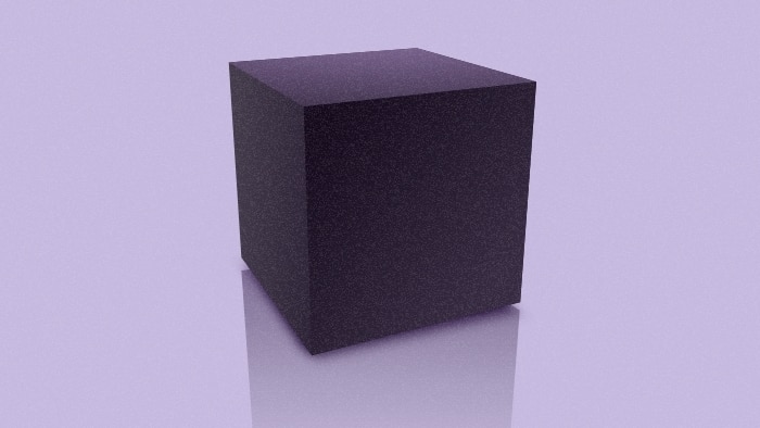 A 3D black box on a purple background