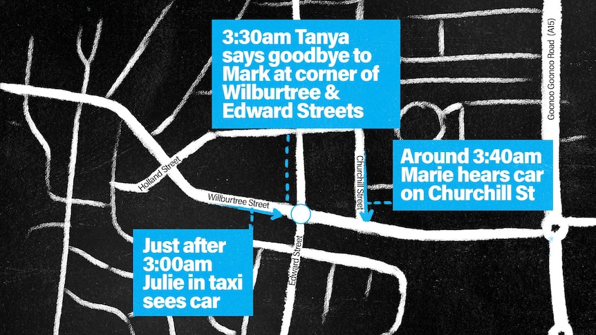 Tanya White told the coronial inquest into Mark's death that about 3:30am she said goodbye to Mark