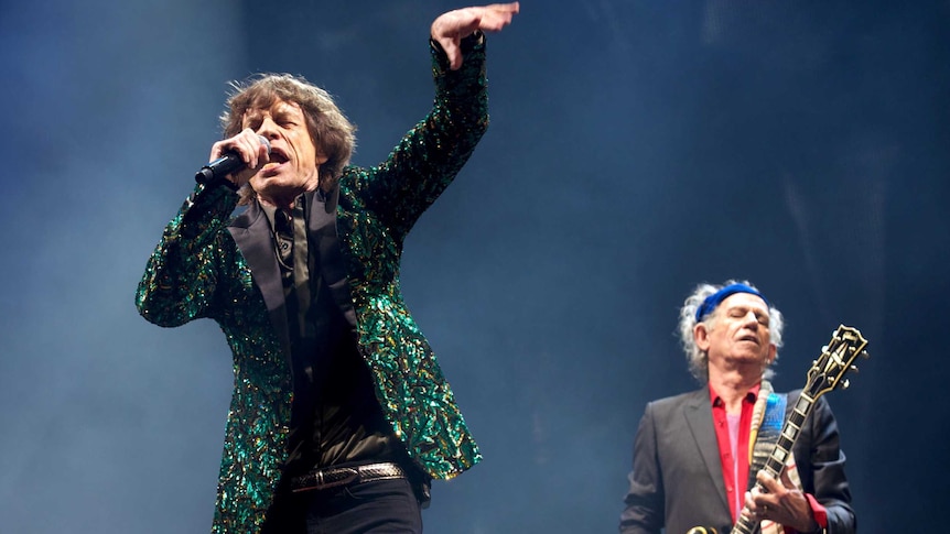 The Rolling Stones perform at Glastonbury.