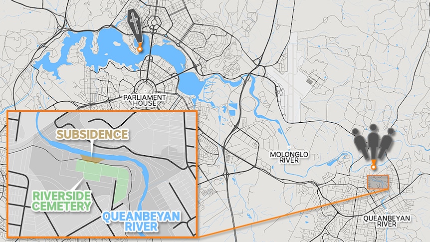 Map of Queanbeyan Riverside Cemetery
