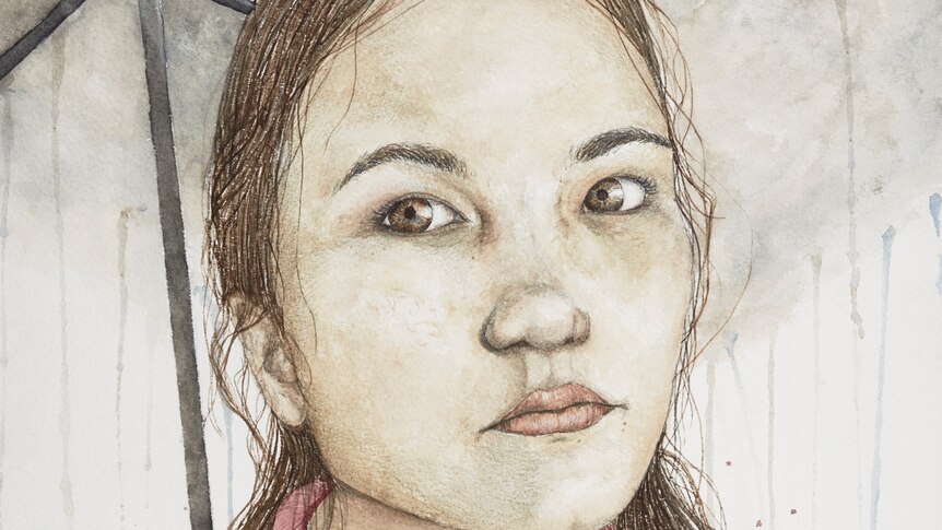 Olivia Lee won the 13 to 15 years category of the Young Archies with a portrait of her twin sister Margot.