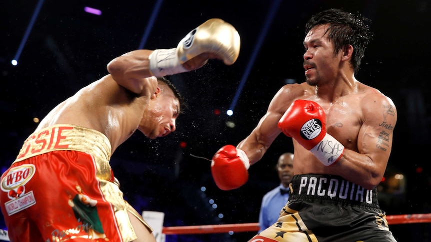 Manny Pacquiao in action