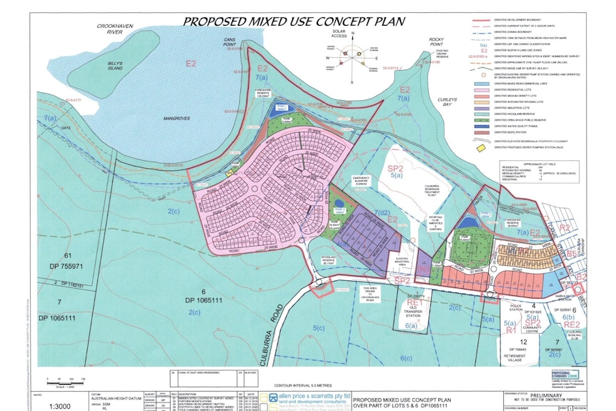 A map of a housing developement