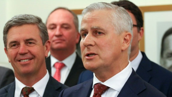 Michael McCormack addresses the media after being appointed leader of the Nationals party.