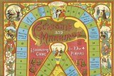 The Courtship and Marriage board game with numbered blocks and wedding illustrations.