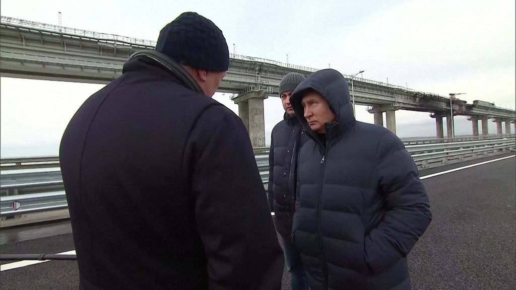 Putin Crosses The Site Of Crimea Bridge Blast - ABC News