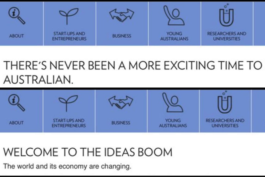 Ideas Boom website before and after changes